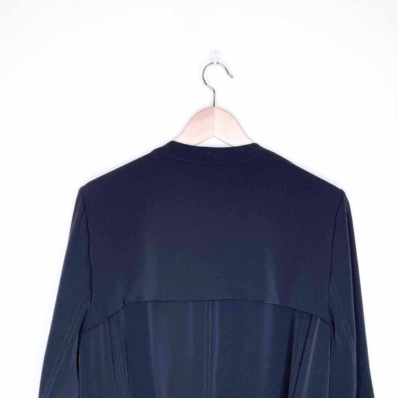 maison cinqcent stretch crepe waterfall trench jacket - size medium - Picture 6 of 10